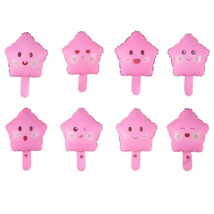 Воздушный шар фольгированный 10 Воздушный шар фольгированный 10" «Звезда смайл», для палочки, МИКС