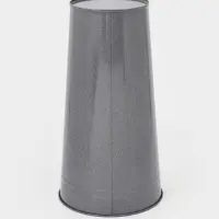 Вазон без ручек, 9 л, h=40 см, нержавеющая сталь, графитовый