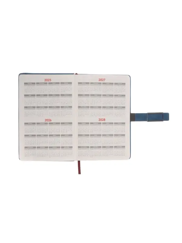 Ежедневник недатированный формат А5, с хлястиком, 112л, линия, пвх, Синий Ежедневник недатированный формат А5, с хлястиком, 112л, линия, пвх, Синий