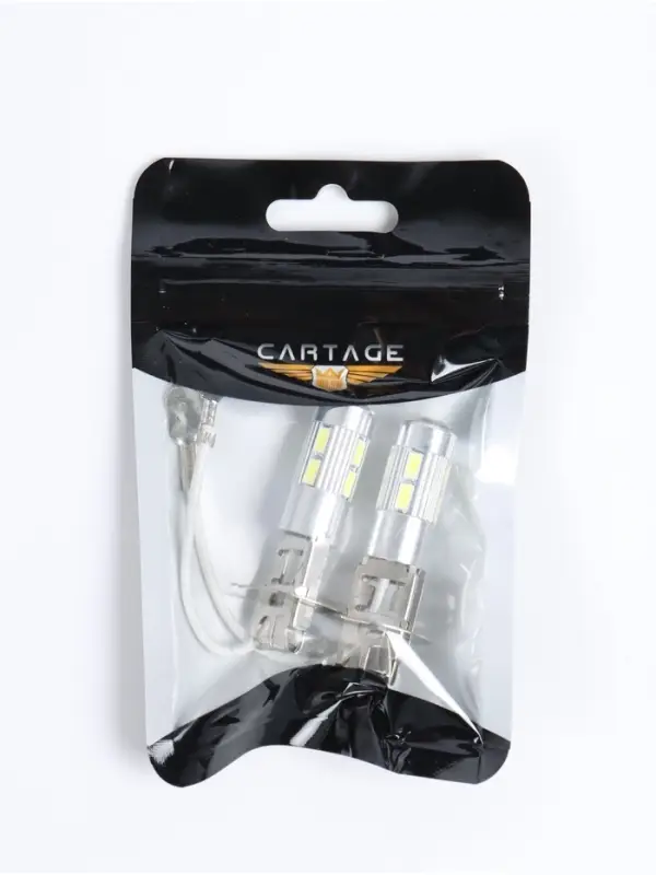 Автомобильная лампа, светодиодная, H3, 12 В, 13 SMd=5050, 2 шт., белый