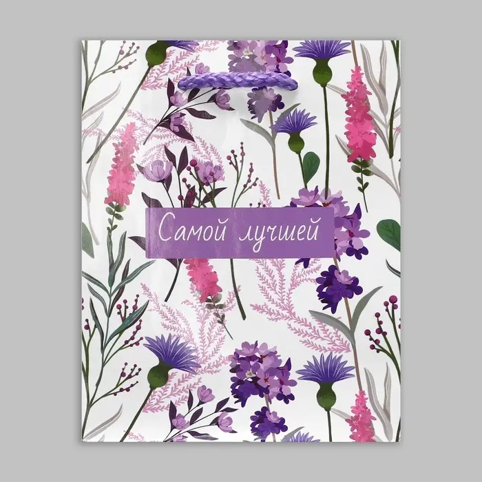 Пакет подарочный ламинированный, упаковка, «Самой лучшей», S 12 х 15 х 5.5 см