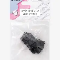 Кнопки магнитные, пришивные, d=14 мм, 6 шт., цвет чёрный матовый
