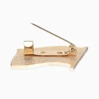 Брошь "Флаг России", триколор в золоте