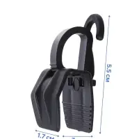 Крючок - вешалка с прищепкой, 50 шт. 3&times;5.5&times;1.7 см, чёрный