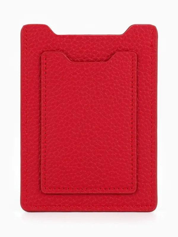 Обложка 3в1 для автодокументов, СТС, права, карта, 9&times;0.3&times;12.5 см, флотер, красная