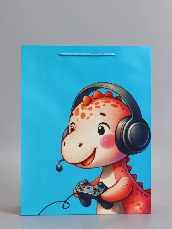 Пакет подарочный "Маленький динозаврик" 33 х 42,5 х 10 см