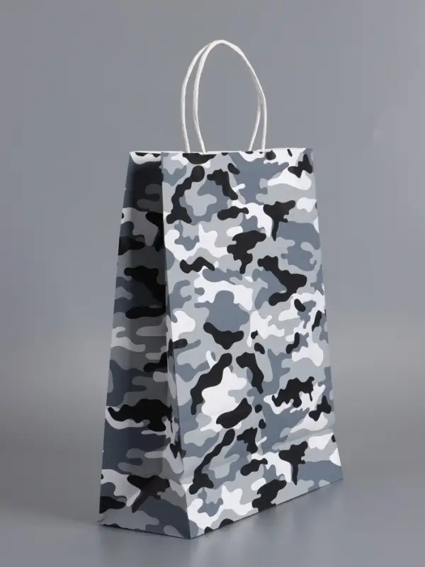 Пакеты подарочные, 23 Февраля , 24 х 10,5 х 32 см , набор 4 шт