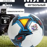 Футбольный мяч MINSA, машинная сшивка, 32 панели, р. 5, TPU