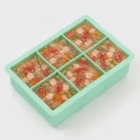 Форма для льда и заготовок Доляна &laquo;Кубик&raquo;, силикон, 16&times;11&times;4.8 см, 6 ячеек (4.6&times;4.6 см), бирюзовая