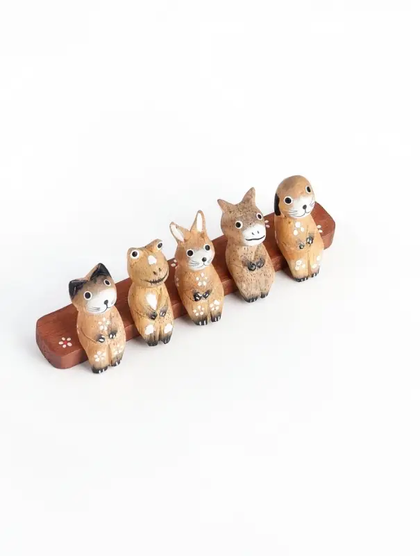 Фигура &laquo;Зверушки на скамейке&raquo;, 18&times;6&times;4.5 см, дерево, коричневый