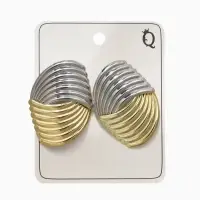 Серьги металл &laquo;Тренд&raquo;, плетение, цвет золото с серебром