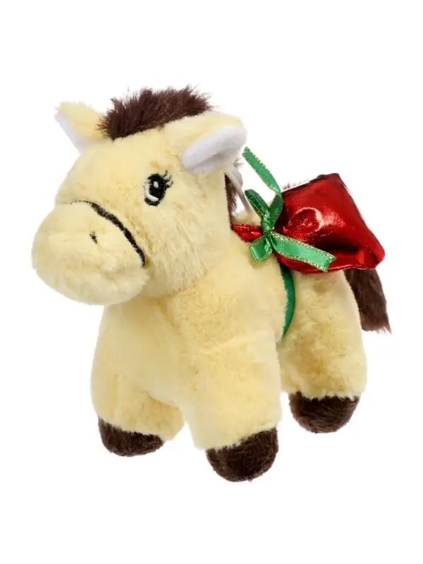 Мягкая игрушка "Лошадка с подарочками", 12 см
