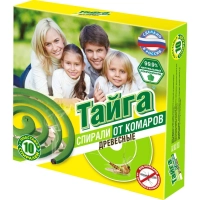 Средство от насекомых Тайга спирали от комаров древесные 10 шт/уп