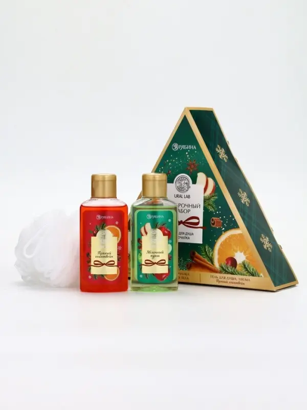 URAL LAB Арома Саунд Набор два геля для душа, 2х100 и мочалка для тела, яблоко и глинтвейн URAL LAB Арома Саунд Набор два геля для душа, 2х100 и мочалка для тела, яблоко и глинтвейн