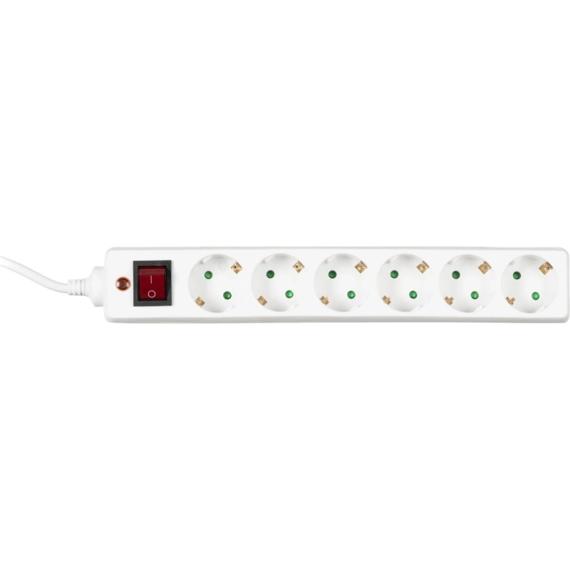 Сетевой фильтр BigTech CD6-1,8W1 (6р/1,8м/10А/2500Вт 1мм 2500Вт)