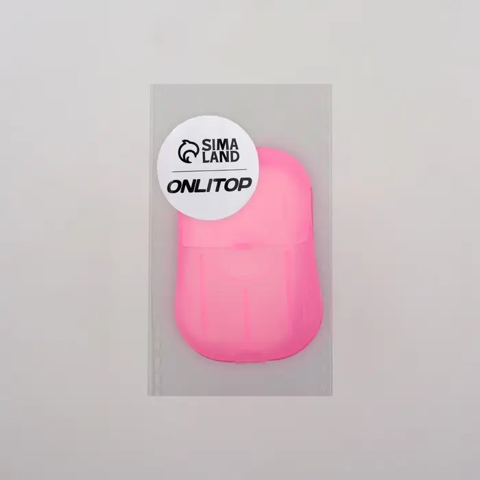 Мыло листовое, в пластинах, 18 (± 2) шт., в футляре, розовое