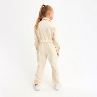 Комбинезон для девочки MINAKU: Casual collection KIDS цвет бежевый, рост 134