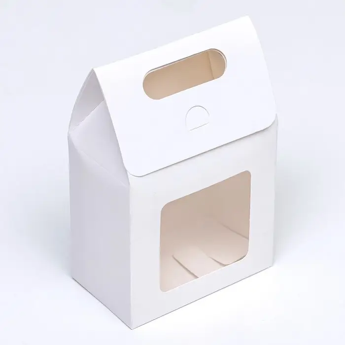 Коробка-пакет с окном, белый, 15×10×6 см Коробка-пакет с окном, белый, 15×10×6 см