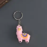 Брелок резина "Лама с попоной-ковром" МИКС 5,2х4,3х1,8 см