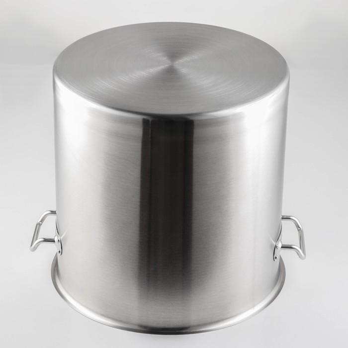 Кастрюля из нержавеющей стали Hanna Knövell HoReCa, 50 л, толщина 0,8 мм, 201 сталь, металлическая крышка Кастрюля из нержавеющей стали Hanna Knövell HoReCa, 50 л, толщина 0,8 мм, 201 сталь, металлическая крышка
