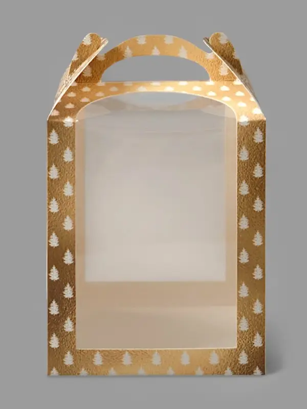 Складная коробка под маленький торт &laquo;Новый год: Золотые шары&raquo;, 15&times;15&times;18 см