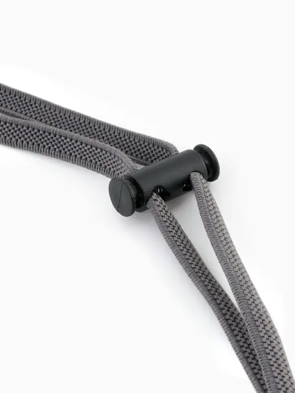 Фиксатор для шнура, двойной, d=4 мм, 8&times;25 мм, 50 шт., цвет чёрный