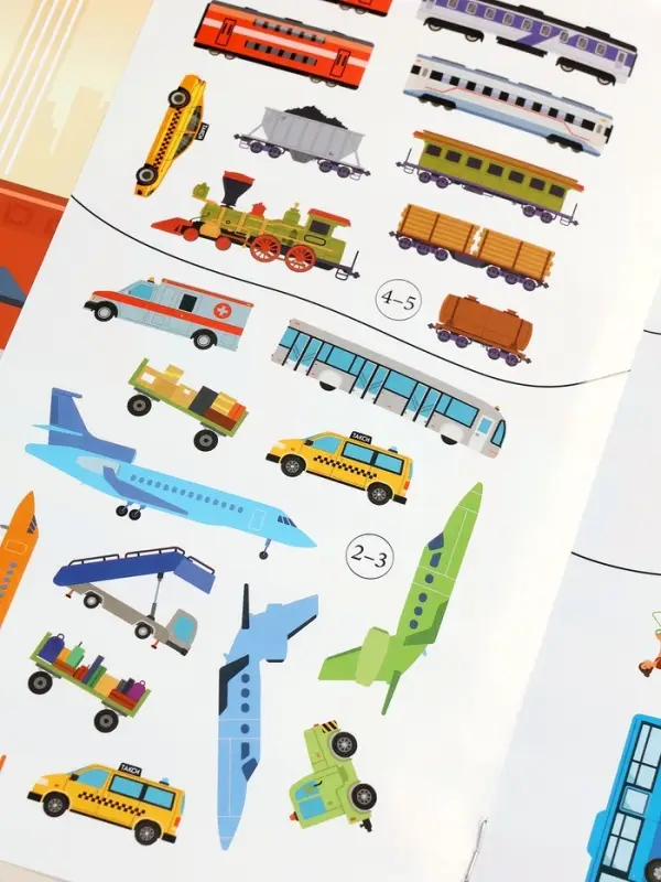 Книжка с наклейками &laquo;Транспорт. В городе&raquo;, 8 стр.