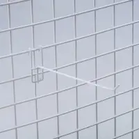 Крючок на сетку одинарный, d=3.5 мм, L=25 см, белый