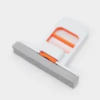 Мини швабра с насадкой ПВА с отжимом, насадка 14х3, серо-оранжевая