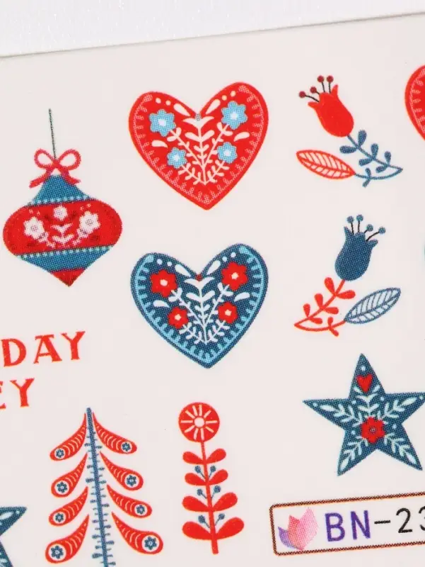 Слайдеры для ногтей «Hello Winter», разноцветные Слайдеры для ногтей «Hello Winter», разноцветные