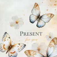 Пакет подарочный крафтовый Present for you 15×21×8 см, 120 г/м²