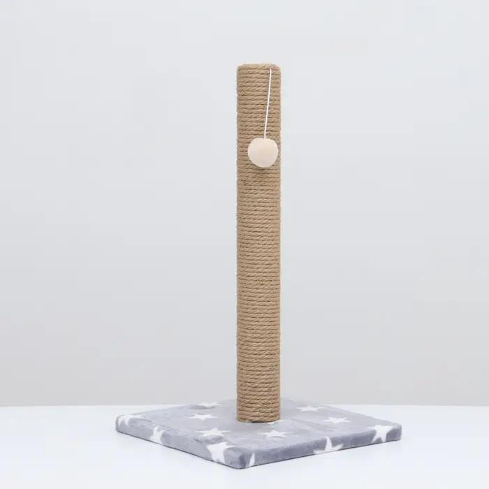 Когтеточка &laquo;Столбик&raquo;, 54&times;30&times;30 см, на подставке, джут, цвет МИКС