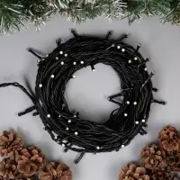 Гирлянда &laquo;Нить&raquo; 10 м, IP44, УМС, тёмная нить, 72 SMD-LED, свечение белое, 220 В