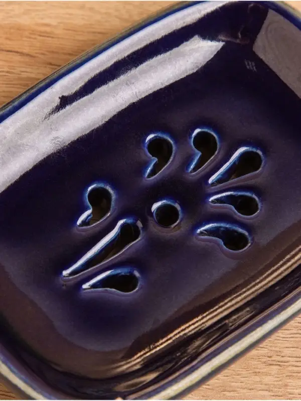 Мыльница &laquo;Цветок&raquo;, 12&times;8&times;2 см, керамика, синяя