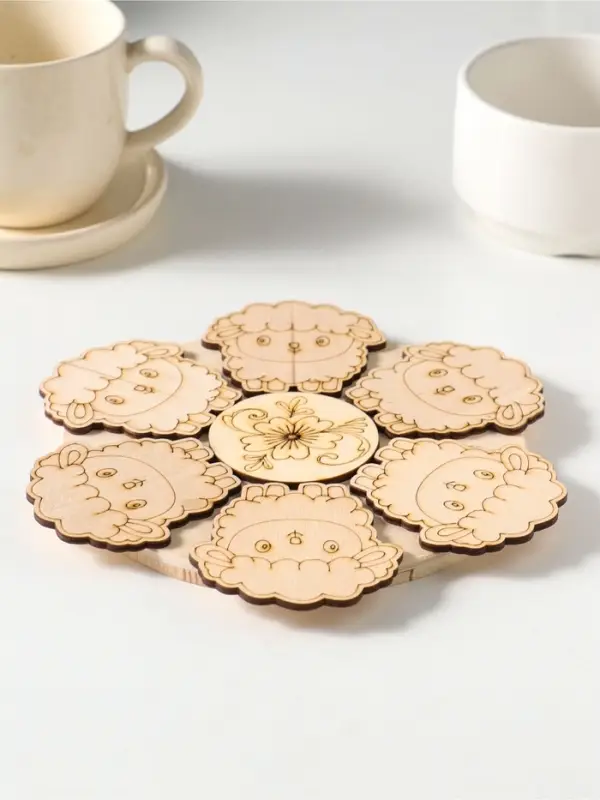 Подставка под горячее &laquo;Овечка&raquo; 19см, можжевельник, фанера