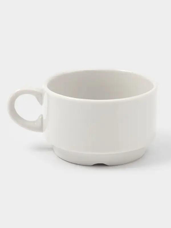 Чашка Дулевский фарфор &laquo;Белая&raquo;, 170 мл, d=8.3 см, штабелируемая, белая