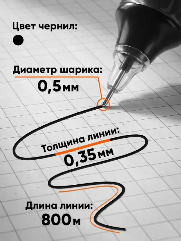 Набор ручек-роллеров ErichKrause Balance Stick, 3 штуки, узел 0.5 мм, чёрный