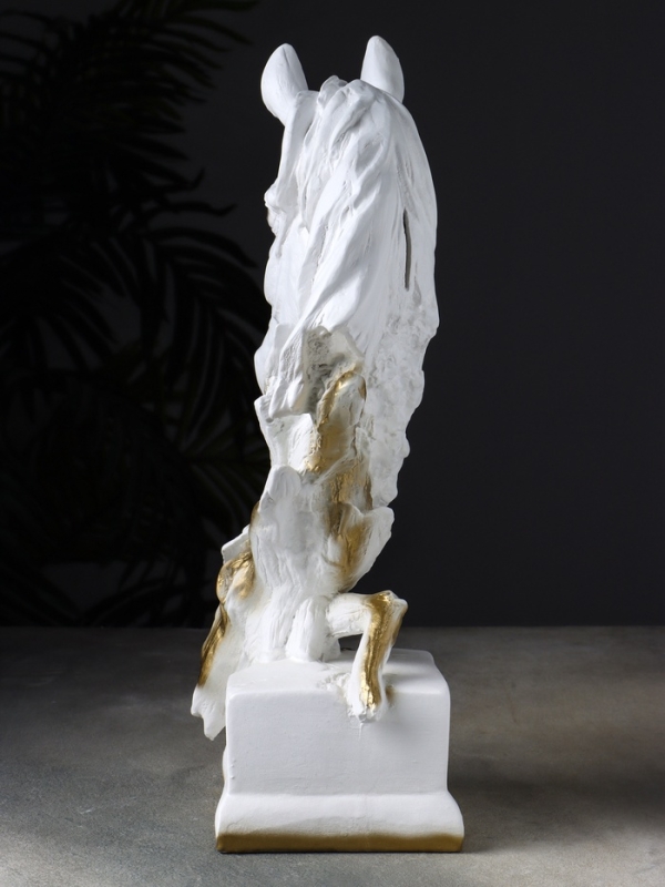 Копилка Копилка "Голова лошади" 14х23х41 см, белое золото