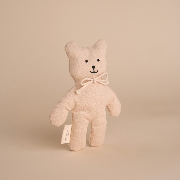 Мягкая игрушка &laquo;Мишка&raquo;, с бантиком, 17 см, цвет бежевый