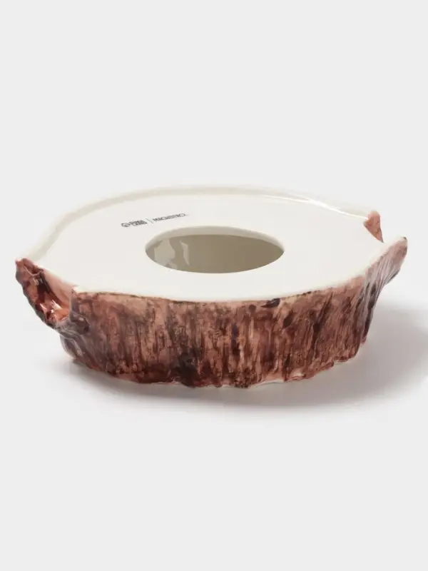 Блюдо для подачи Magistro Wood, 20.5&times;18.7&times;5.5 см, фарфор, коричневое