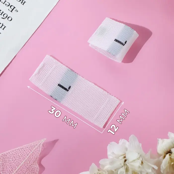 Размерники жаккардовые, L, 12×30 мм, 100 шт., белые Размерники жаккардовые, L, 12×30 мм, 100 шт., белые