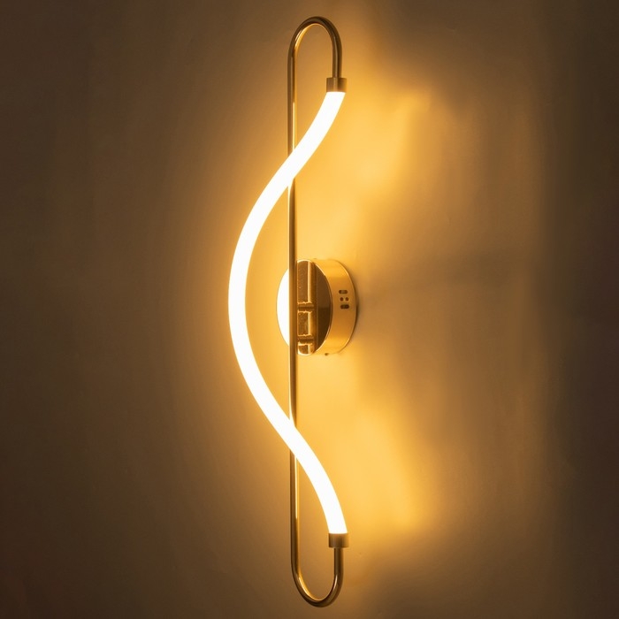 Светильник "Изгиб" LED 16Вт 3000К золото 26х11х82 см