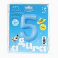 Воздушный шар фольгированный 40" &laquo;Цифра 5&raquo;