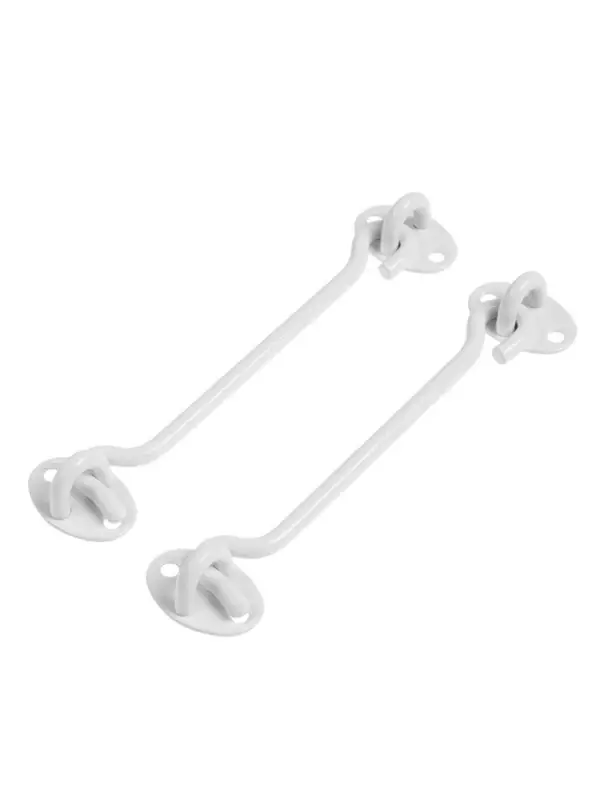 Крючок ветровой LOCKLAND KV001, L=150 мм, нержавеющая сталь, белый, 2 шт.