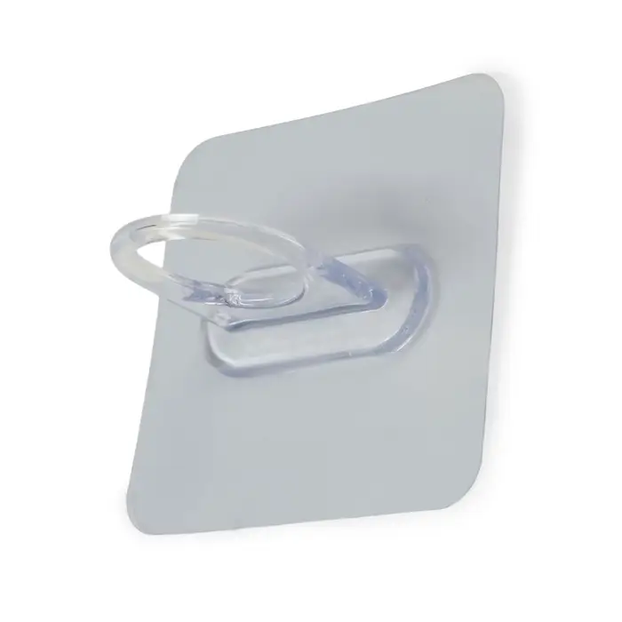 Держатель с клейкой поверхностью ТУНДРА, d=25 мм, 68×68 мм, прозрачный