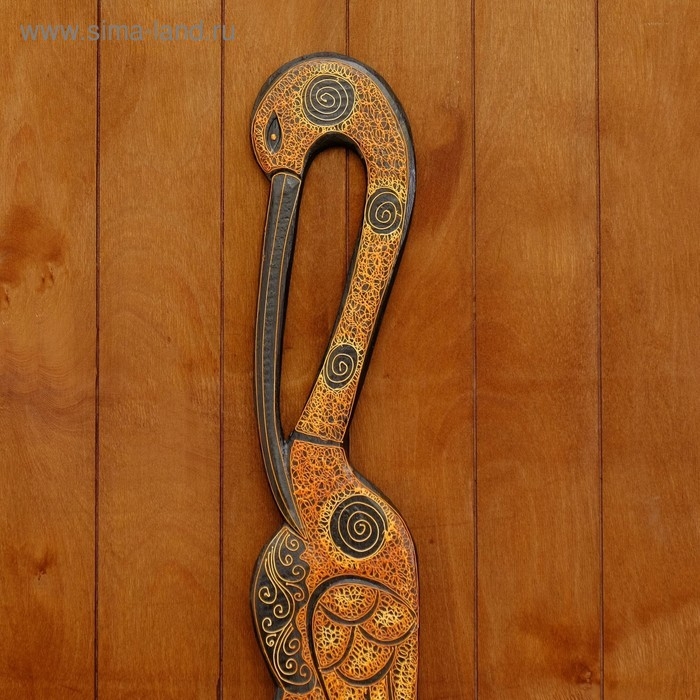 Панно настенное дерево "Аист"МИКС  95х13х1 см