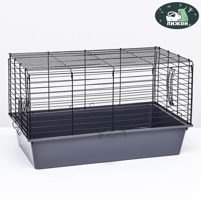 Клетка для кроликов, морских свинок &laquo;Пижон&raquo; №4 складная, 80&times;50&times;47 см, светло-серая