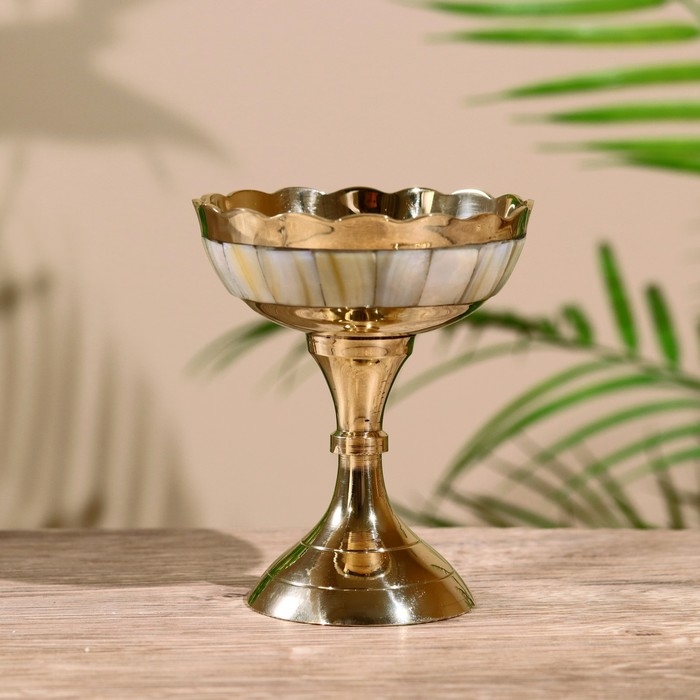 Креманка  Креманка "Айс" с ложечкой, латунь 9,5 см