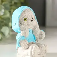 Статуэтка "Кролик в худи" 7х5х4 см, серый