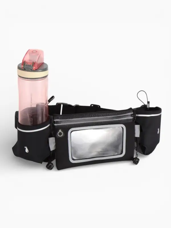 Сумка поясная туристическая, влагозащитная, 52&times;13 см, черная